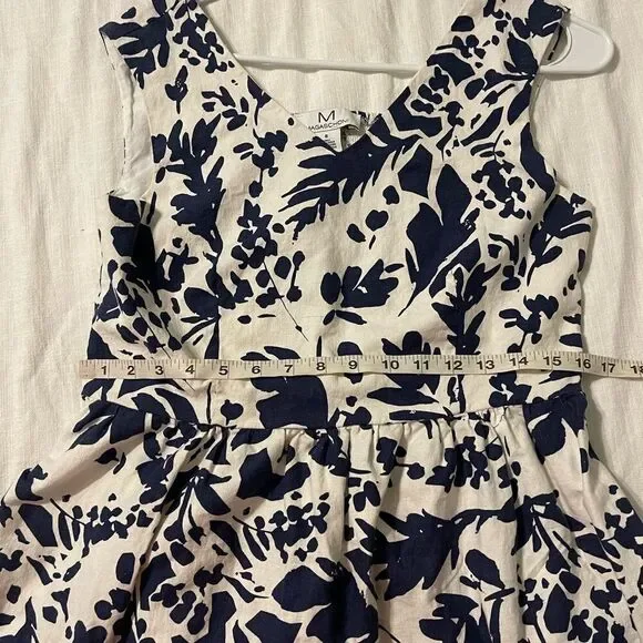 Magaschoni Women’s Floral Linen Blend Short Dress Size 8 - Picture 6 of 7